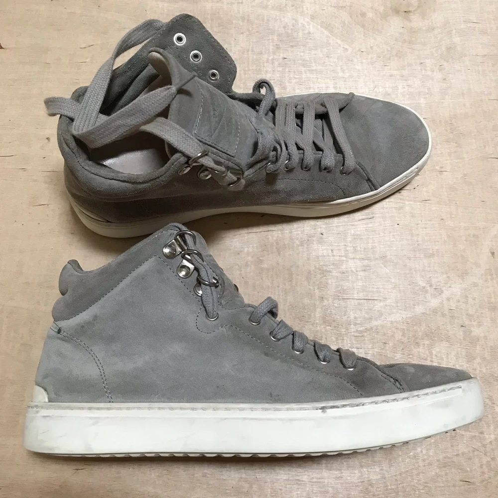 Rag & Bone Kent Suede High Top Sneakers Size 8 Gray Designer Shoes